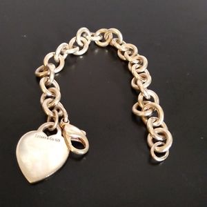 Tiffany's heart tag sterling silver bracelet